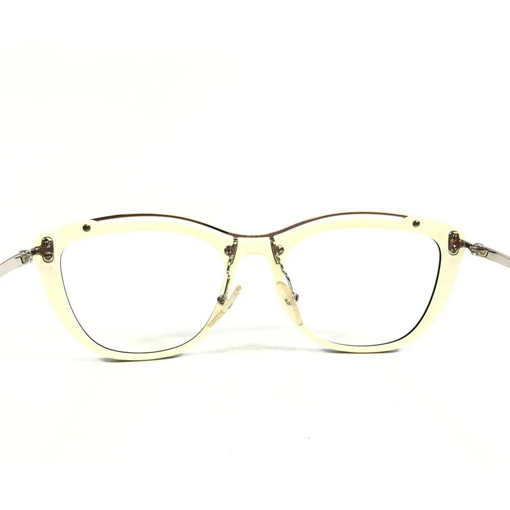 Prada Eyeglasses Frames VPR04V 4BK-1O1 Black White Silver Full Rim 53-18-140